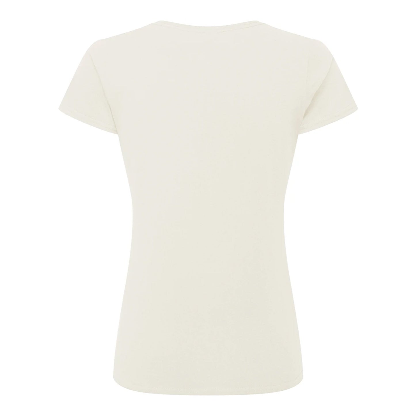 Natural - Back - Russell Womens-Ladies Authentic Classic Ringspun Cotton T-Shirt