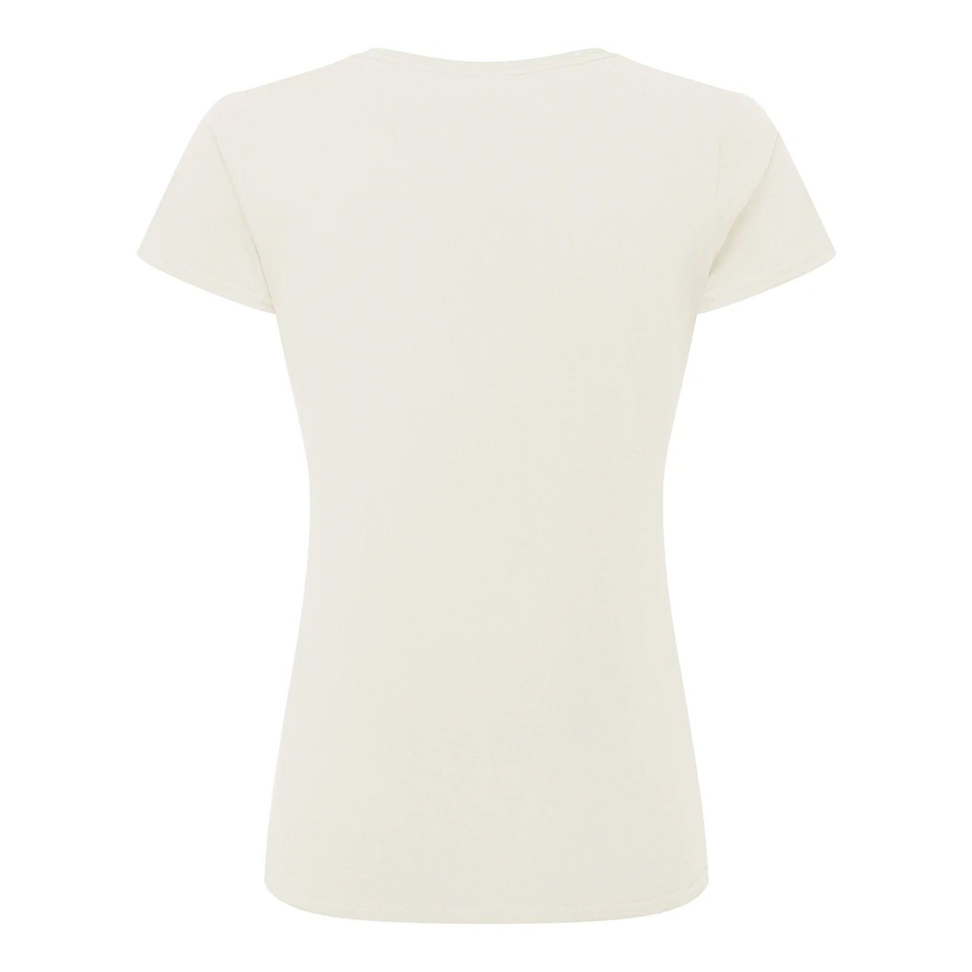 Natural - Back - Russell Womens-Ladies Authentic Classic Ringspun Cotton T-Shirt
