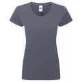 Convoy Grey - Front - Russell Womens-Ladies Authentic Classic Ringspun Cotton T-Shirt
