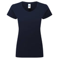 French Navy - Front - Russell Womens-Ladies Authentic Classic Ringspun Cotton T-Shirt