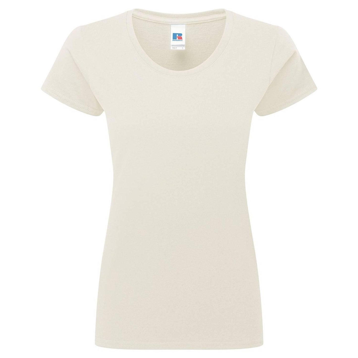 Natural - Front - Russell Womens-Ladies Authentic Classic Ringspun Cotton T-Shirt