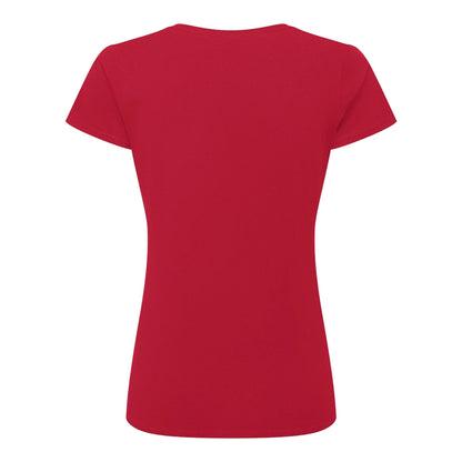 Classic Red - Back - Russell Womens-Ladies Authentic Classic Ringspun Cotton T-Shirt