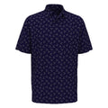Peacoat - Front - Callaway Unisex Adult Chev All-Over Print Polo Shirt