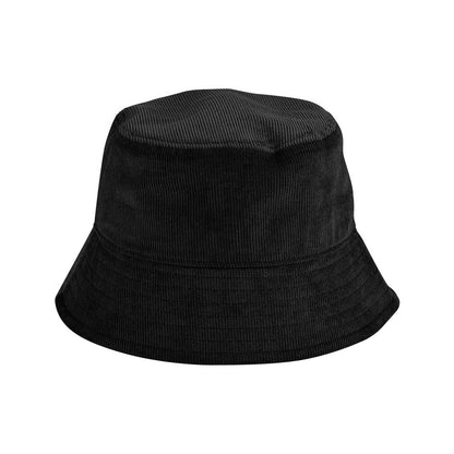 Black - Front - Beechfield EarthAware Cord Organic Bucket Hat