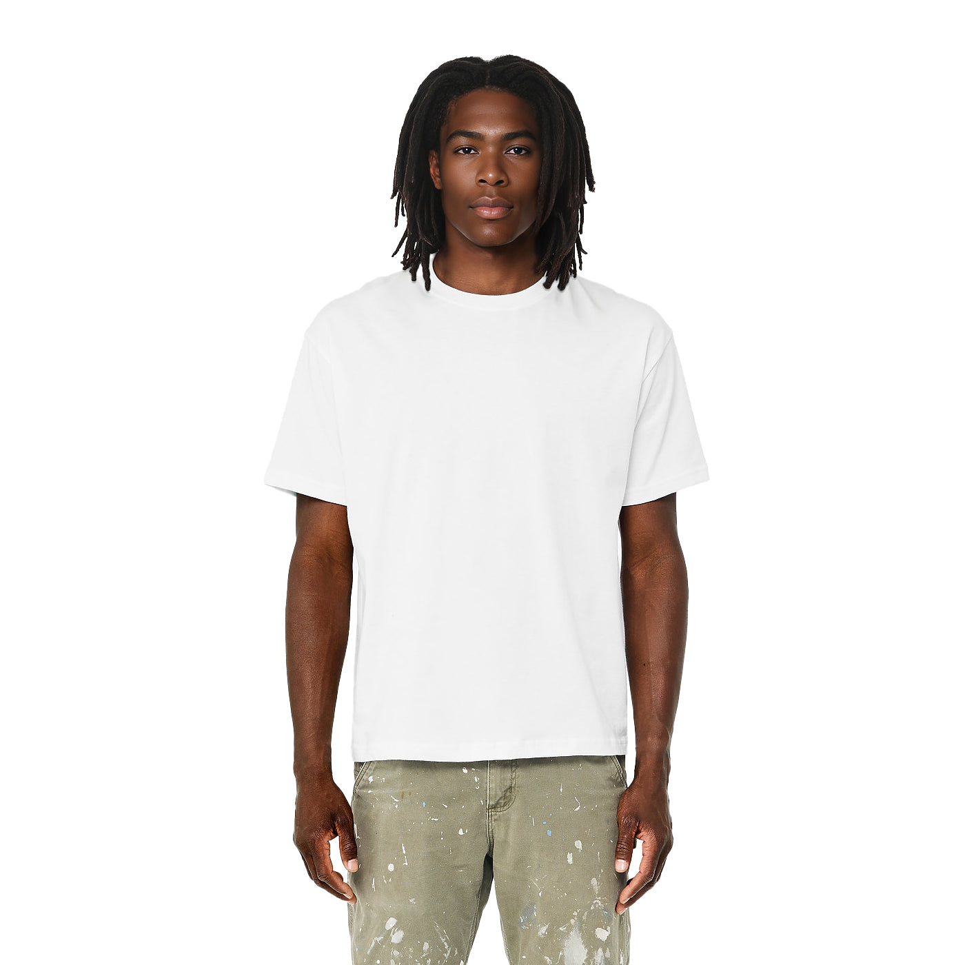 White - Front - Bella + Canvas Unisex Adult Heavy Boxy T-Shirt