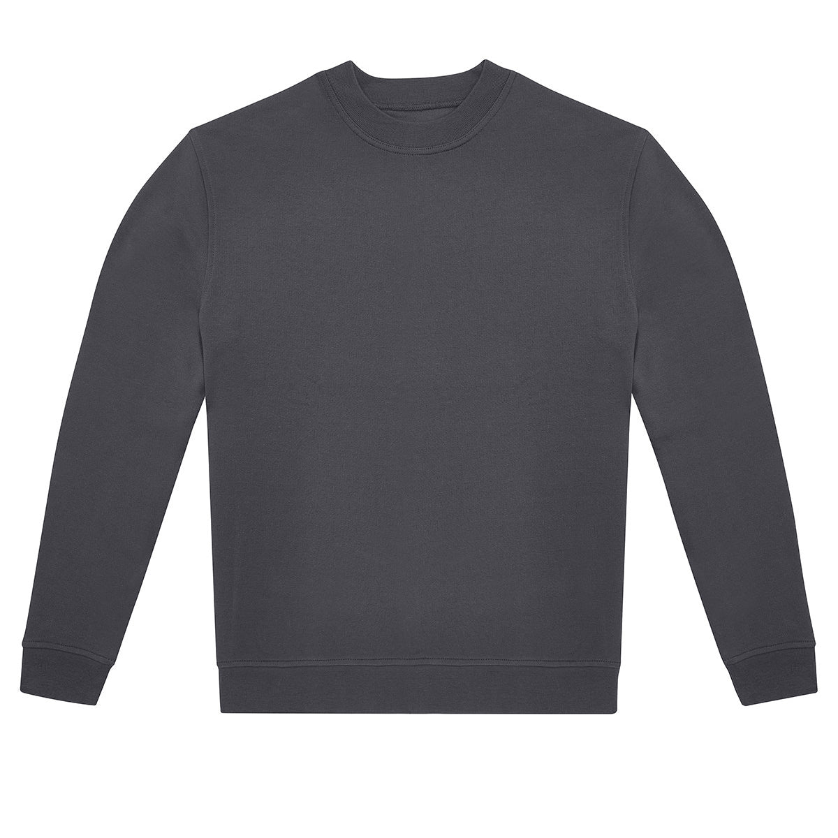 Dark Grey - Front - B&C Unisex Adult ID.222 Crew Neck Sweatshirt