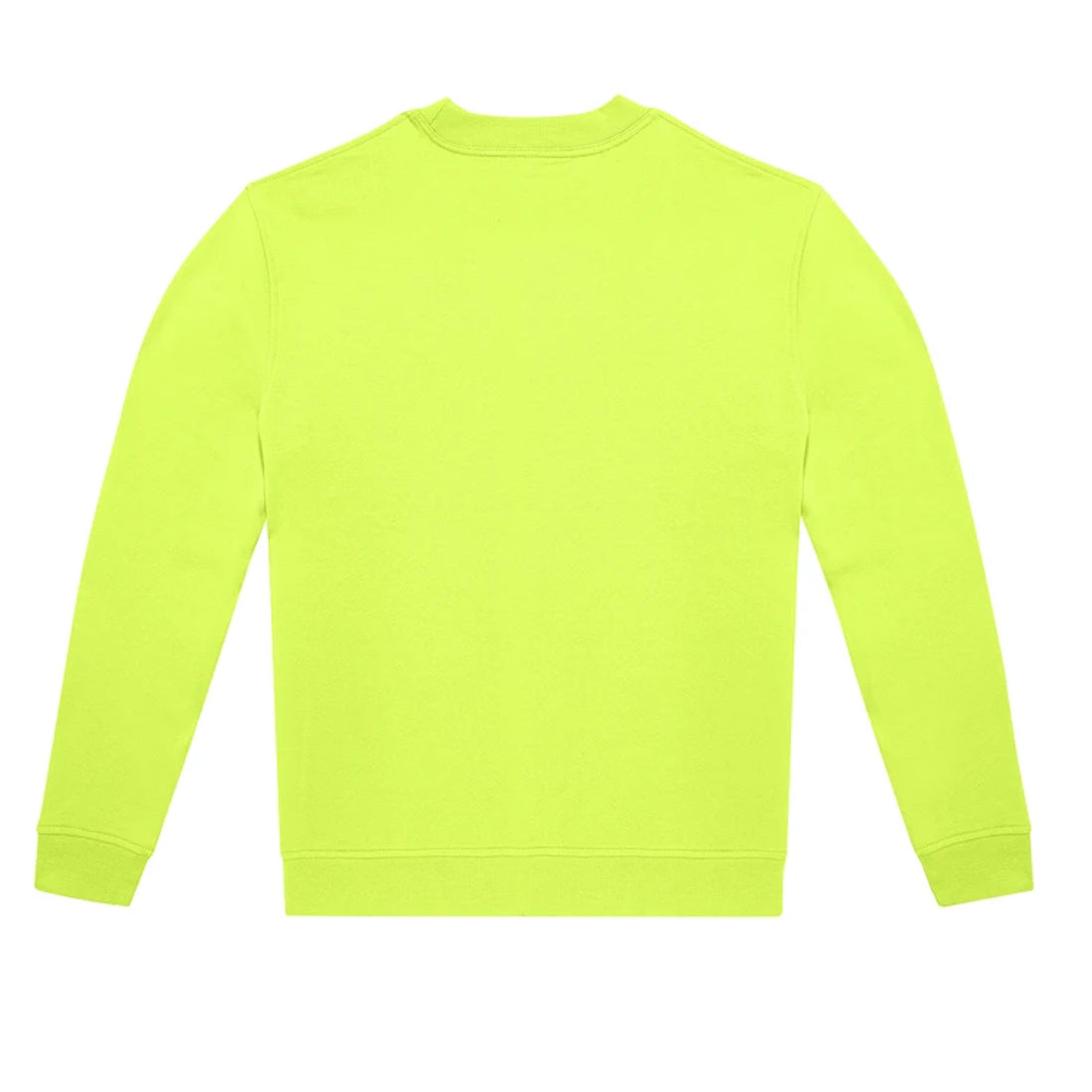 Acid Lime - Back - B&C Unisex Adult ID.222 Crew Neck Sweatshirt