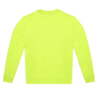 Acid Lime - Back - B&C Unisex Adult ID.222 Crew Neck Sweatshirt