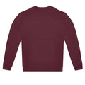 Burgundy - Back - B&C Unisex Adult ID.222 Crew Neck Sweatshirt