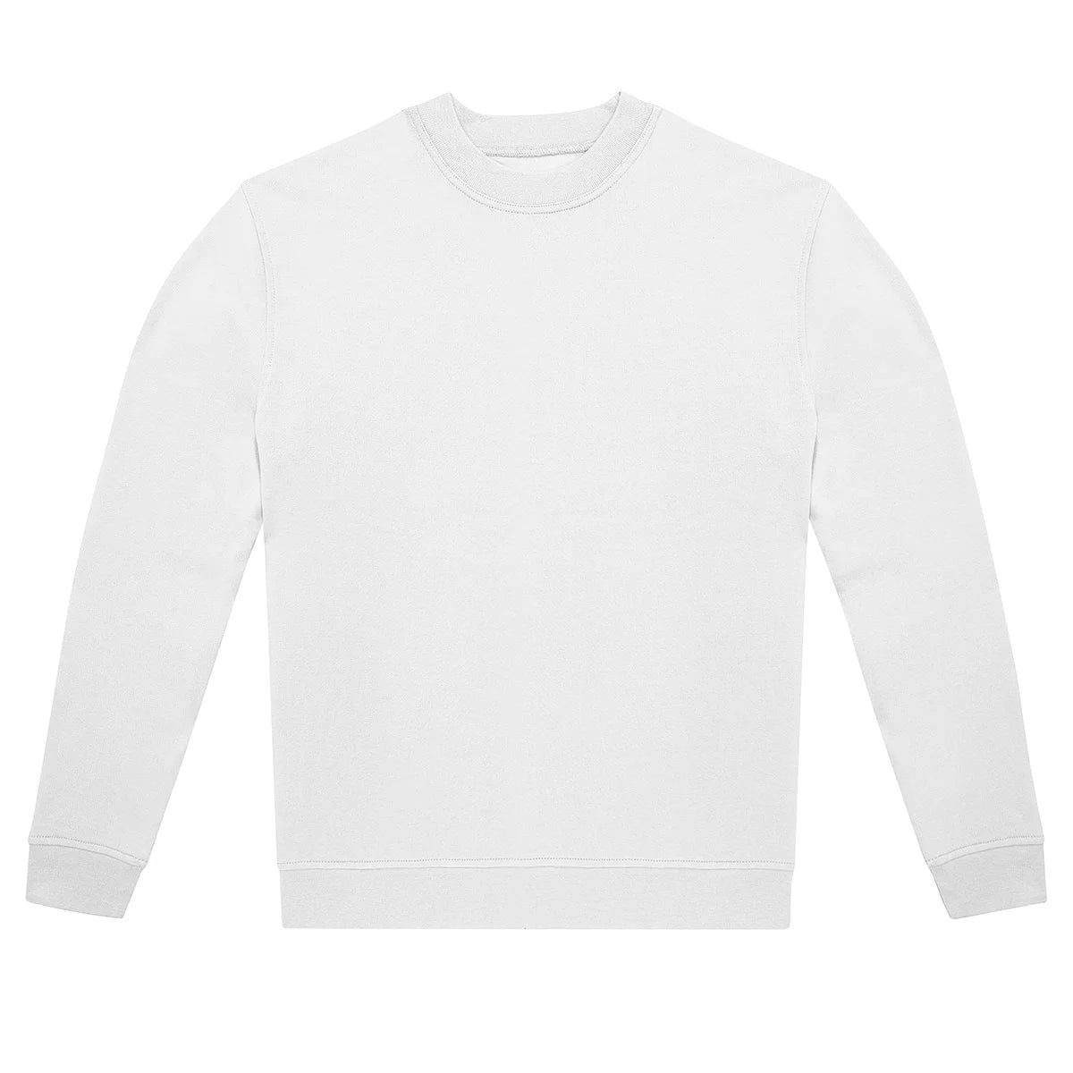 White - Front - B&C Unisex Adult ID.222 Crew Neck Sweatshirt