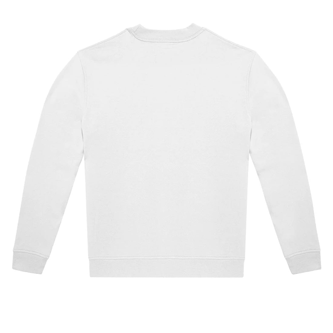 White - Back - B&C Unisex Adult ID.222 Crew Neck Sweatshirt