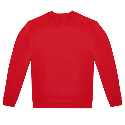 Red - Front - B&C Unisex Adult ID.222 Crew Neck Sweatshirt