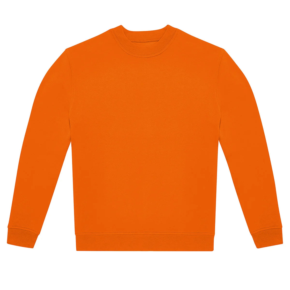 Orange - Front - B&C Unisex Adult ID.222 Crew Neck Sweatshirt