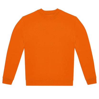 Orange - Front - B&C Unisex Adult ID.222 Crew Neck Sweatshirt