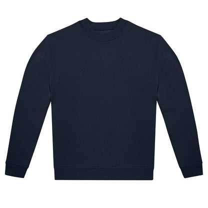 Navy - Front - B&C Unisex Adult ID.222 Crew Neck Sweatshirt