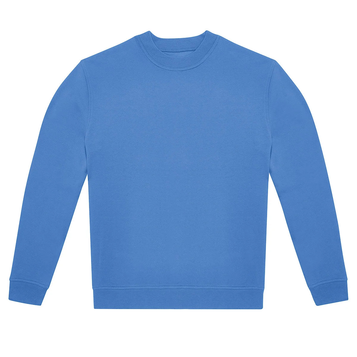 Lake Blue - Front - B&C Unisex Adult ID.222 Crew Neck Sweatshirt