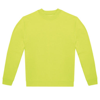 Acid Lime - Front - B&C Unisex Adult ID.222 Crew Neck Sweatshirt