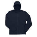 Navy - Front - B&C Unisex Adult Reset 3 Layer Hooded Soft Shell Jacket