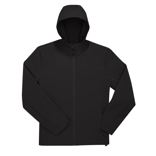 Black - Front - B&C Unisex Adult Reset 3 Layer Hooded Soft Shell Jacket