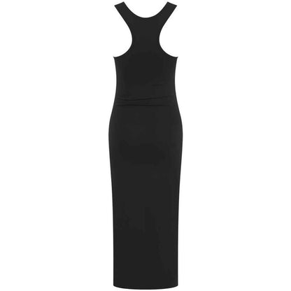 Black - Back - SF Womens-Ladies Racerback Midi Dress