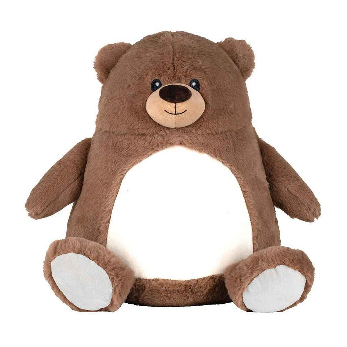 Brown - Front - Mumbles Zippie Bear Soft Plush Toy