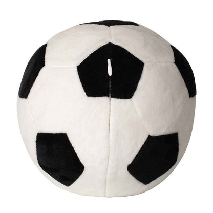 White-Black - Back - Mumbles Zippie Football Plush Toy