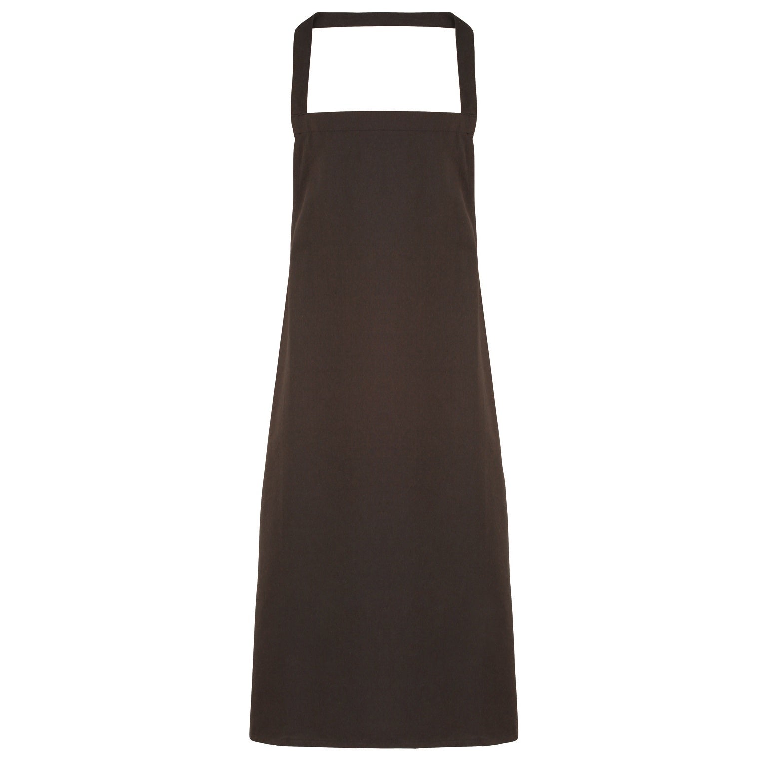 Brown - Front - Premier Ladies-Womens Slim Apron (no Pocket) - Workwear