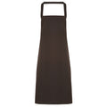 Brown - Front - Premier Ladies-Womens Slim Apron (no Pocket) - Workwear