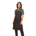 Brown - Back - Premier Ladies-Womens Slim Apron (no Pocket) - Workwear