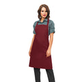 Burgundy - Back - Premier Ladies-Womens Slim Apron (no Pocket) - Workwear