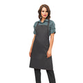 Dark Grey - Back - Premier Ladies-Womens Slim Apron (no Pocket) - Workwear