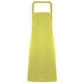 Lime - Front - Premier Ladies-Womens Slim Apron (no Pocket) - Workwear