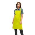 Lime - Back - Premier Ladies-Womens Slim Apron (no Pocket) - Workwear