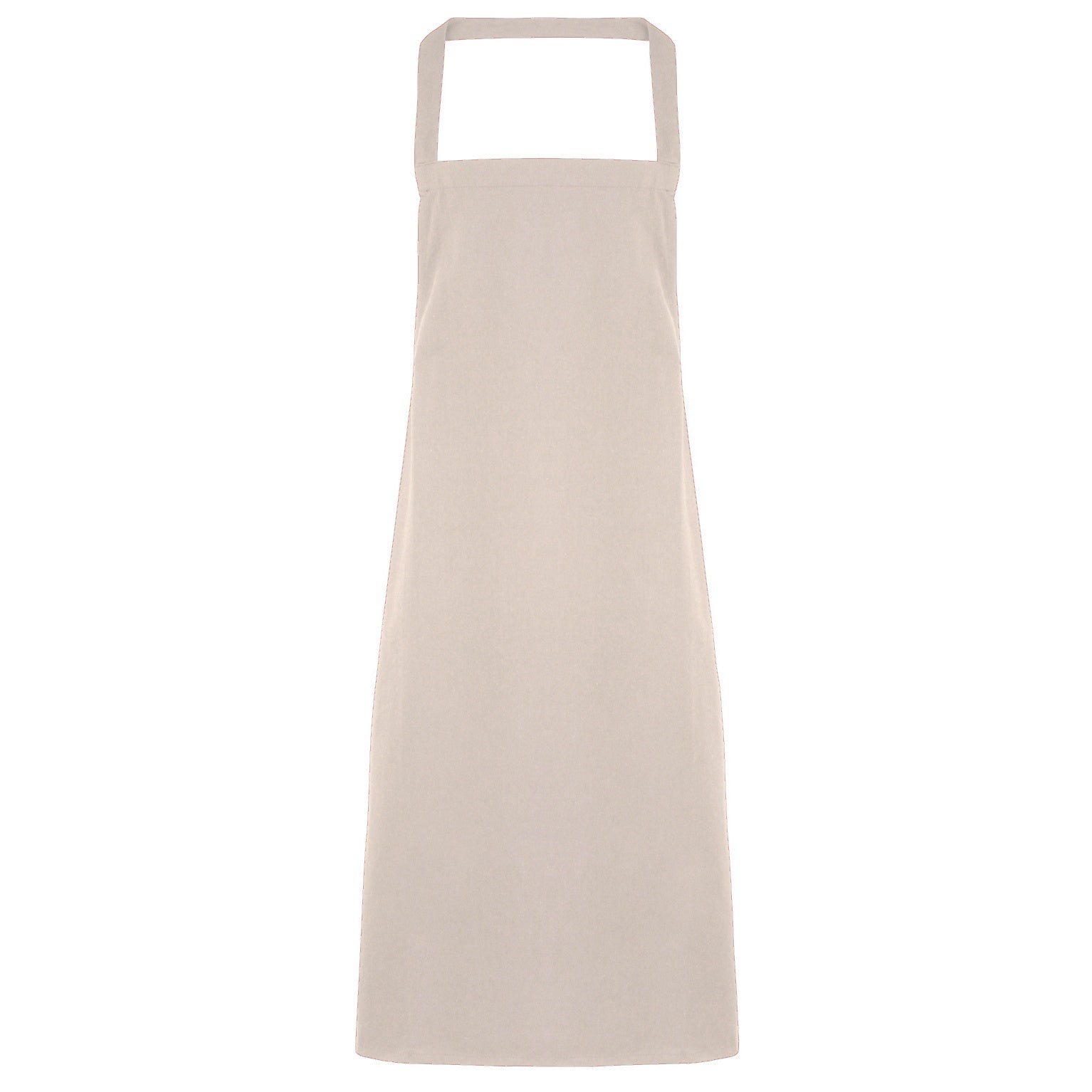 Natural - Front - Premier Ladies-Womens Slim Apron (no Pocket) - Workwear