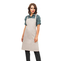 Natural - Back - Premier Ladies-Womens Slim Apron (no Pocket) - Workwear