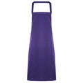 Purple - Front - Premier Ladies-Womens Slim Apron (no Pocket) - Workwear