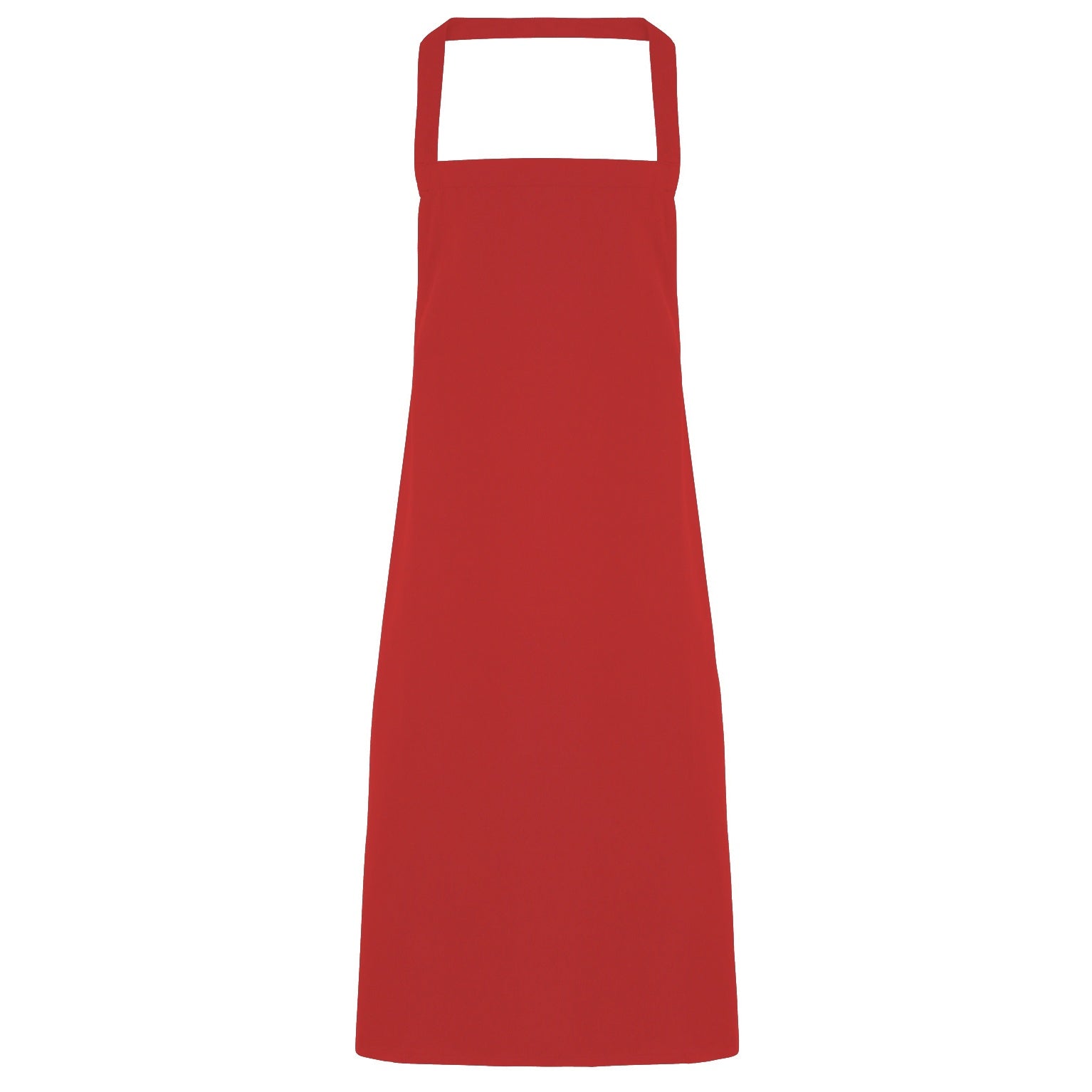 Red - Front - Premier Ladies-Womens Slim Apron (no Pocket) - Workwear