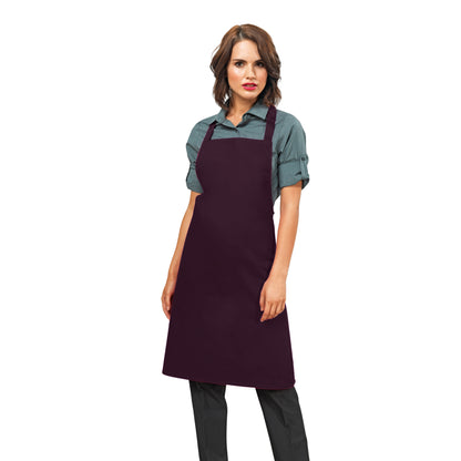Aubergine - Back - Premier Ladies-Womens Slim Apron (no Pocket) - Workwear