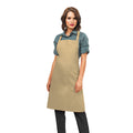 Khaki - Back - Premier Ladies-Womens Slim Apron (no Pocket) - Workwear