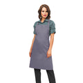 Steel - Back - Premier Ladies-Womens Slim Apron (no Pocket) - Workwear