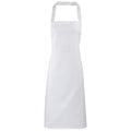 White - Front - Premier Ladies-Womens Slim Apron (no Pocket) - Workwear