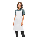 White - Back - Premier Ladies-Womens Slim Apron (no Pocket) - Workwear