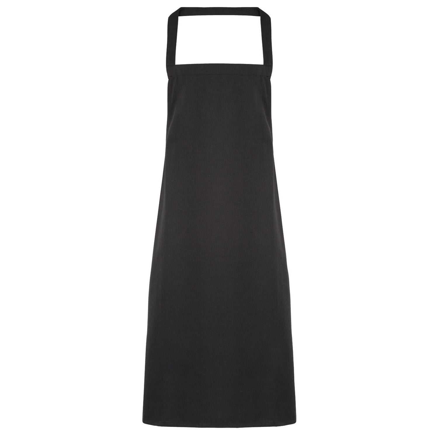 Black - Front - Premier Ladies-Womens Slim Apron (no Pocket) - Workwear