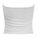 White - Back - SF Womens-Ladies Bandeau Crop Top