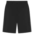 Black-Gunmetal - Back - Finden & Hales Childrens-Kids Knitted Zip Pocket Sweat Shorts