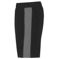 Black-Gunmetal - Side - Finden & Hales Childrens-Kids Knitted Zip Pocket Sweat Shorts