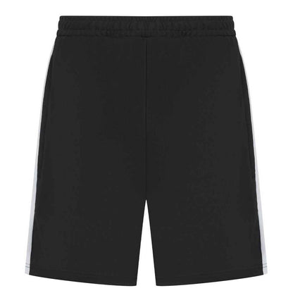 Black-White - Front - Finden & Hales Childrens-Kids Knitted Zip Pocket Sweat Shorts