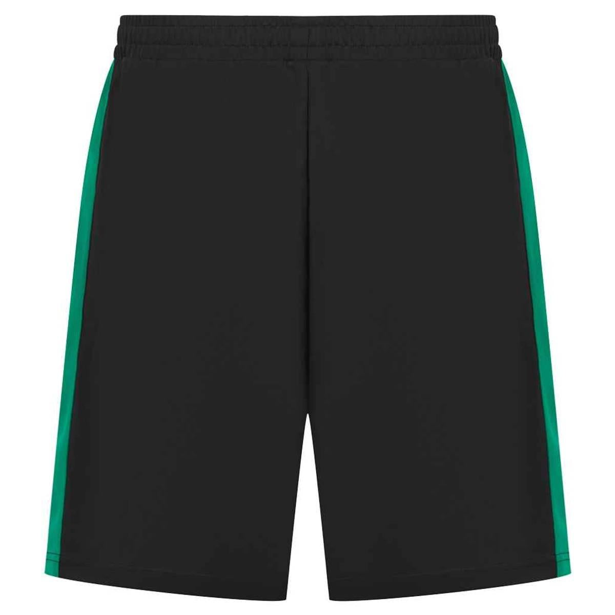 Black-Emerald - Back - Finden & Hales Childrens-Kids Knitted Zip Pocket Sweat Shorts
