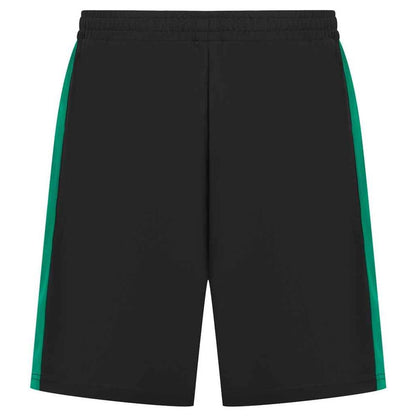 Black-Emerald - Back - Finden & Hales Childrens-Kids Knitted Zip Pocket Sweat Shorts
