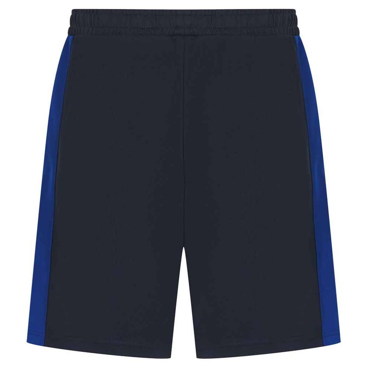 Navy-Royal Blue - Back - Finden & Hales Childrens-Kids Knitted Zip Pocket Sweat Shorts